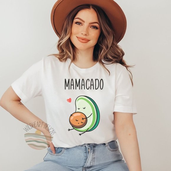 Mamacado Graphic T-shirt, Pregnancy Announcement Shirt, Maternity Shirt - Picture 3 of 5
